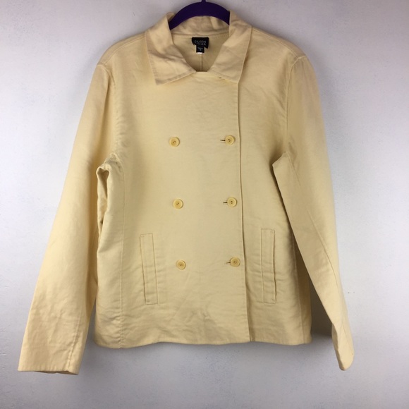 Eileen Fischer Jackets & Blazers - Eileen Fisher Yellow Stretch Cotton Jacket